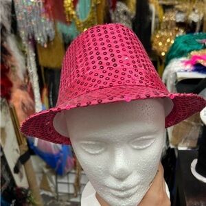 Pink Sequin Women's Hat